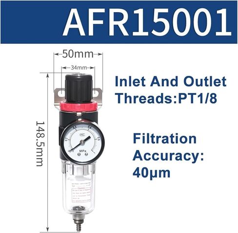 1PCS AR/AFR/AFC Air Service Processor Oil-Water Separator, Pressure Regulator Filter(AR20001) in Saudi Arabia