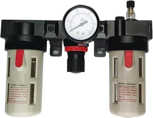 BC3000 Air Source Treatment Filter Oil Water Separator 3/8 PT Thread Pressure Regulator Kit(BC3000 PC6-03) in Saudi Arabia