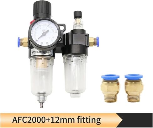 AFC2000 G1/4 ضاغط الهواء ، فاصل مياه ، فاصل هواء مياه الهواء المستخدم لتقليل منظم صمام الضغط AFR2000 + AL2000 (PC 8MM) in Saudi Arabia