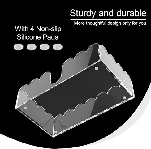 Yageli Clear Clear Acrylic Fedicking Holder - صينية أسقلفية أنيقة للكوكتيل والحمام والمطبخ وتناول الطعام - منشفة ورقية متميزة ومنظم منديل يمكن التخلص منها لحفلات الزفاف والبارات والفنادق والمنزل (5.4 × 5.2 بوصة) in Kuwait