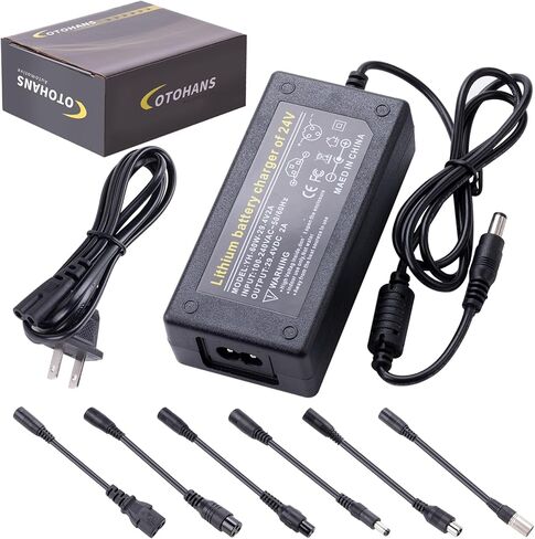 54.6V 2A Fast Battery Charger 7 in 1 Plugs - Universal Replacement Charger for 13S 48V Lithium-ion Batteries, Compatible with Gotrax, Razor, Jetson, Ninebot, Swagtron, Segway, Hiboy and More in Saudi Arabia