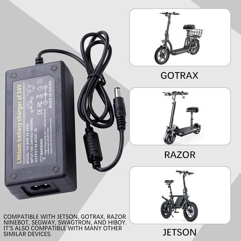 54.6V 2A Fast Battery Charger 7 in 1 Plugs - Universal Replacement Charger for 13S 48V Lithium-ion Batteries, Compatible with Gotrax, Razor, Jetson, Ninebot, Swagtron, Segway, Hiboy and More in Saudi Arabia