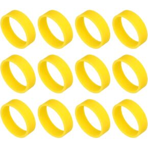 uxcell 12pcs نطاقات مطاطية السيليكون ، 20 مم/0.8 بوصة حلقات حلقات الكابلات يربط نطاقات مرنة قوية غير انزلاق للفائف الغلاف الألياف ، أبيض in Kuwait