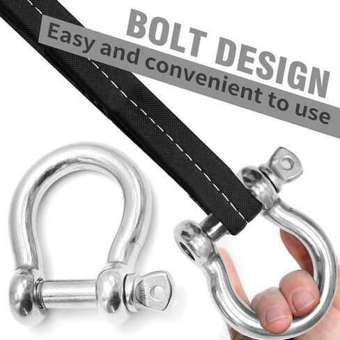 2 Pcs 3/8 Inch Anchor Shackle, 316 Stainless Steel Shackles for Chains Wirerope, 10 mm in Saudi Arabia