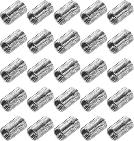 uxcell 50pcs Wire Thread Inserts M10 x 1.5 1.5D(15mm) Metric 304 Stainless Steel Helical Type Coiled Thread Repair Kit Wire Screw Threaded Sleeve Sheath for Mechanical Equipment in Saudi Arabia