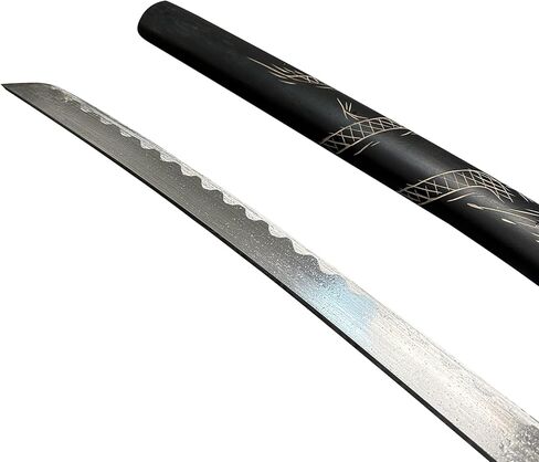 Samurai Sword مجموعة 3 قطع-1095 عالية من الصلب الكربوني-39 "31" 20 "شفرات-كاتانا الزخرفية مع الحامل-الغش الأسود المحفور in Kuwait