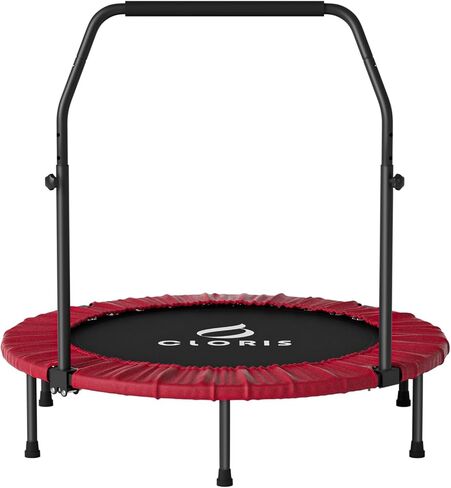 CLORIS 40in قابلة للطي الترامبولين MINI TRAMPOLINE REPONDER TRAMPOLINE للبالغين للياقة الترامبولين مع مقبض رغوة قابل للتعديل ، مع غطاء مبطن أفضل هدية للأطفال/البالغين in Kuwait
