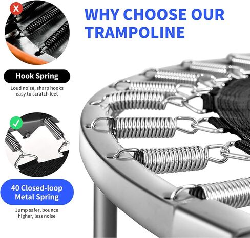 Trampoline Gymax Trampoline للبالغين ، 60 "طي القابلة للطي Trampoline داخلي مع مقبض قابل للتعديل من مستوى 5 مستويات ، وسادات غير قابلة للانزلاق ، تجميع سهلة لتمرين اللياقة البدنية ، Max Load 330 رطلاً in Kuwait