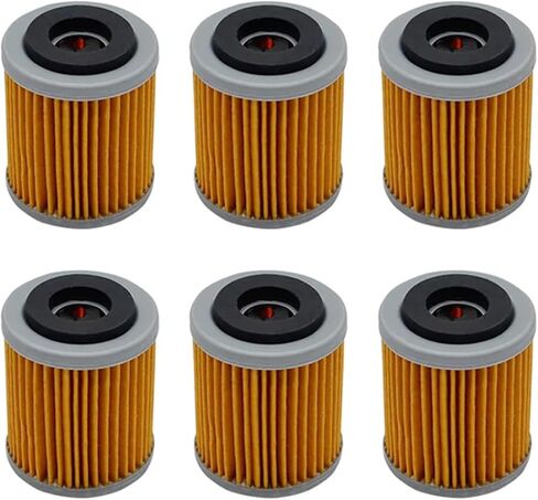 1/2/6pcs ملحقات الدراجات النارية مرشح الزيت لـ YFM350R RAPTOR YFM350X YFM400 BIG BEAR IRS YFM350 YFM 350 400 R X 2008 (6pcs) in Saudi Arabia
