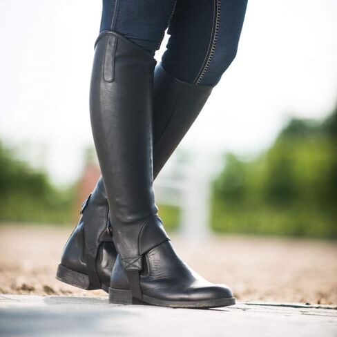 HORZE Desta Adult Synthetic Leather Zip-Up Half Chaps for English Riding in Saudi Arabia