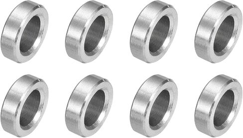 uxcell 8Pcs 304 Stainless Steel Spacer 5/8" OD x 1/2" ID x 1/2" Length(16x12x13mm) Screw Standoff Bushing Plain Finish Unthreaded Round Metal Spacer for M3 Screws Bolts and Rods, Silver in Kuwait