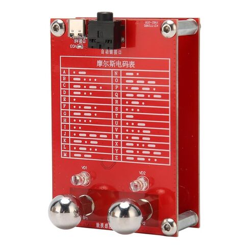 مفتاح رمز Morse ، مفتاح مختبرات Automatic CW Touch Beastivity مع واجهة الإخراج 3.5 مم ، مفتاح التلغراف لراديو الموجات القصيرة ، التدريس التجريبي المادي ، DC 5V in Kuwait