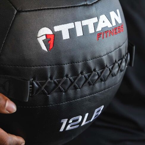 Titan Fitness LB Soft Shell Medicine Ball مع قبضة صفيحة من Poly-Composit in Kuwait