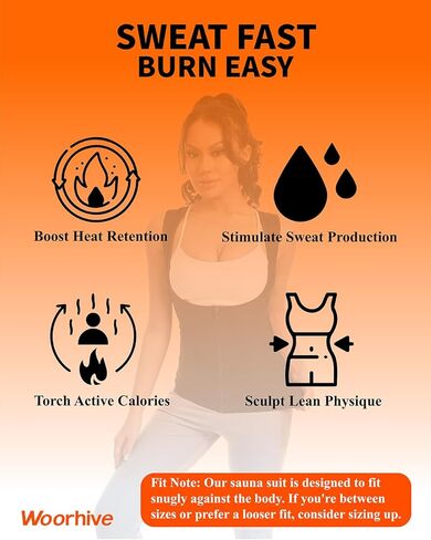 Sauna Vest for Women Weight Loss,Sauna Suit Sweat Waist Trimmer for Working Out,Body Shaper for Women with Zipper in Kuwait