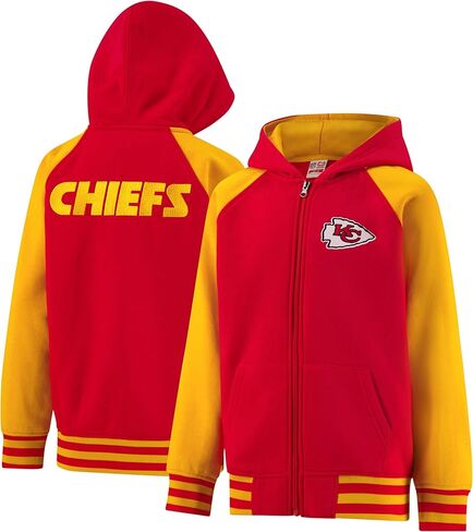 Ultra Game Youth NFL الرسمي Super Super Full zip zip varsity hoodie sweatshirt in Kuwait