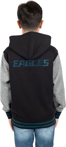 Ultra Game Youth NFL الرسمي Super Super Full zip zip varsity hoodie sweatshirt in Kuwait