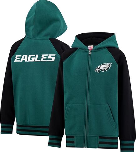 Ultra Game Youth NFL الرسمي Super Super Full zip zip varsity hoodie sweatshirt in Kuwait