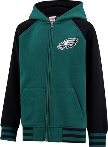 Ultra Game Youth NFL الرسمي Super Super Full zip zip varsity hoodie sweatshirt in Kuwait