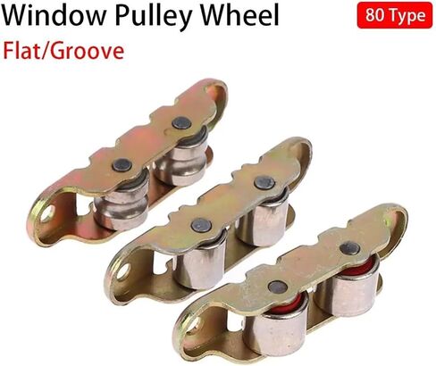 1Pc Window Pulley Wheel Double Wheel Flat Groove Wheel Durable Metal Bottom Sliding Roller Track Hardware Accessories(Type C) in Saudi Arabia
