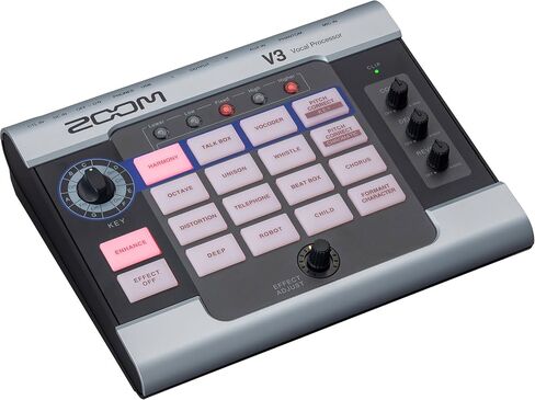 Zoom V3 Multi-Effects Vocal Processor with HRM-11 Handy Recorder Mount, SGV-6 Directional Shotgun Vocal Microphone, Euro Boom Microphone Stand, AD-16 9V Power Supply and 10x AA Batteries in Saudi Arabia