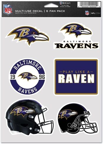 مجموعة Wincraft NFL ملصق متعدد الاستخدامات من 6 19 × 14 سم ميامي الدلافين ، einheitsgröße in Kuwait