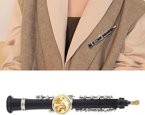 Music Pins, Oboe with Oboe Shape Trumpet Instrument for Clothing Decoration in Saudi Arabia