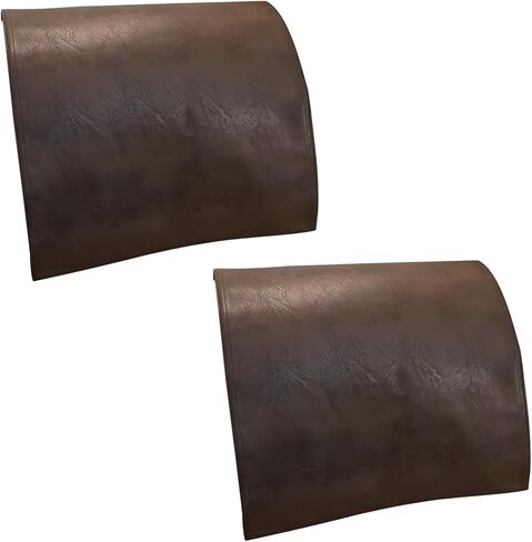Deep Brown Headrest Cover for Recliners and Sofas, PVC Material with Plant Embossing, Sticking Fastener, 16.9 X 27.2 in Saudi Arabia
