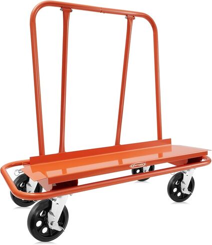GypTool Heavy Duty Drywall Sheet Cart & Panel Dolly with 4 Swivel Wheels - Orange in Saudi Arabia