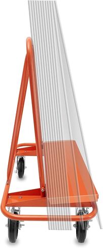 GypTool Heavy Duty Drywall Sheet Cart & Panel Dolly with 4 Swivel Wheels - Orange in Saudi Arabia