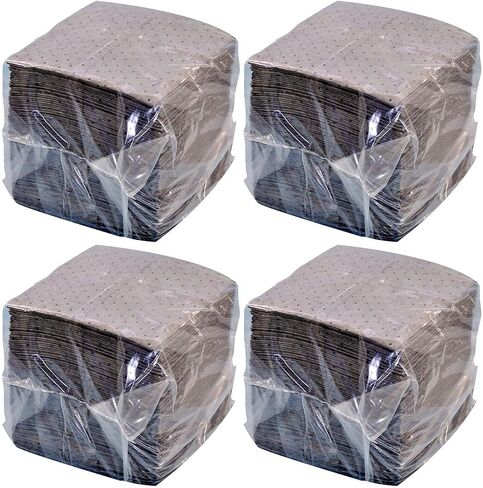 NPS Spilfyter SFG-70 Universal Sorbent Streetfyter Single Weight Dimpled Pad, 18 inches Length x 16 inches Width, Gray (Bag of 200) Pack of 4 in Saudi Arabia