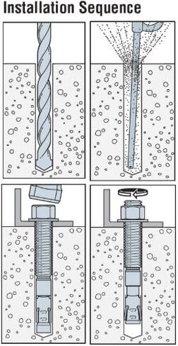 STB2-62500 5/8" X 5" Strong-Bolt 2 Carbon Steel Wedge Anchor 20/pk in Saudi Arabia