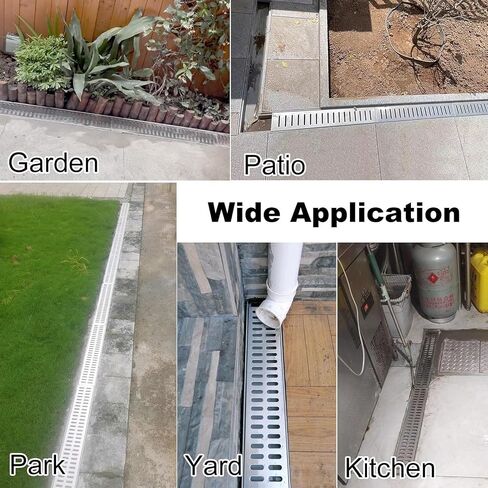 1pc Stainless Steel Drain Guards - Durable Channel Drainage Cover for Garden and Farm Use(60cmx10cmx10cm) in Saudi Arabia