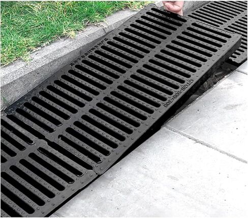 1pc Resin Drainage Grate Cover for Garden, Driveway & Playground - Rustproof, Easy to Install, Customizable(25cmx50cmx3cm) in Kuwait