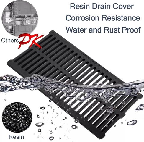 1pc Resin Drainage Grate Cover for Garden, Driveway & Playground - Rustproof, Easy to Install, Customizable(25cmx50cmx3cm) in Kuwait