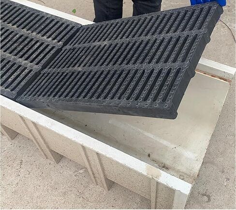 1pc بوليمر تصريف البلاستيك صر للحديقة والفناء في الهواء الطلق - نظام الصرف السريع مع مادة راتنجات مقاومة للصدأ (ل 50 سم × W30cm x H2.5cm) in Saudi Arabia