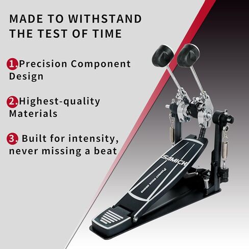 Double Bass Drum Pedals, Len and widen Bass drum pedal, Double Chain Drum Step on Hammer for Drum Set and Electronic Drums in Kuwait
