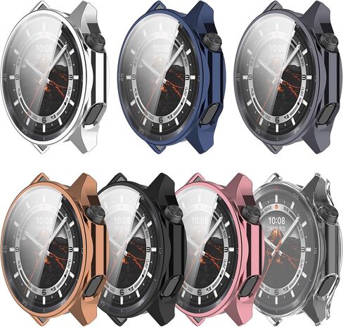 متوافق مع OnePlus Watch 3 & Oppo Watch X2 Case Cover ، واقي الغطاء الناعم النحيف للغاية وحامي الشاشة (أسود) in Kuwait