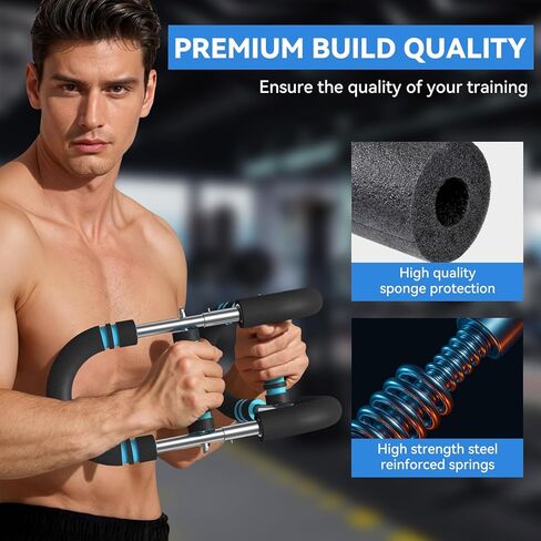 Twister Arm Trainer Adjustable 60-85-110lbs Forearm Strengthener Chest Clip Muscle Resistance Exercise Equipment for Man in Kuwait