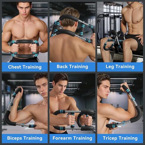 Twister Arm Trainer Adjustable 60-85-110lbs Forearm Strengthener Chest Clip Muscle Resistance Exercise Equipment for Man in Kuwait