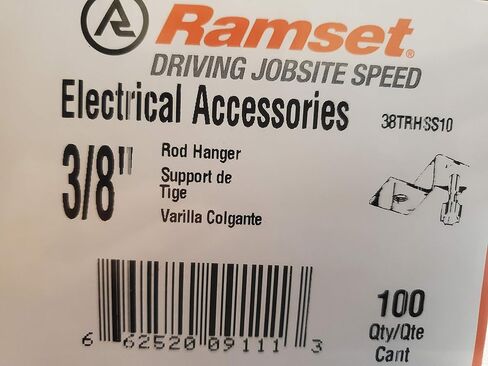 Ramset 3/8 "شماعات قضيب ملولبة مع مربع دبوس Powerpoint Power من 100 ~ 38TRHS10 in Kuwait