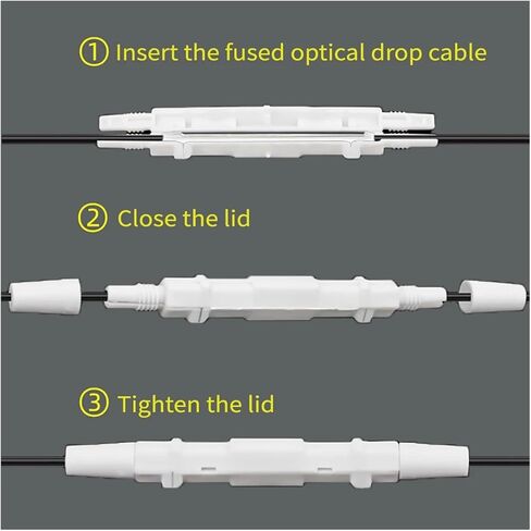50PCS/100PCS Fiber Optic Splice Protection Round Box (White)(100pcs) in Saudi Arabia