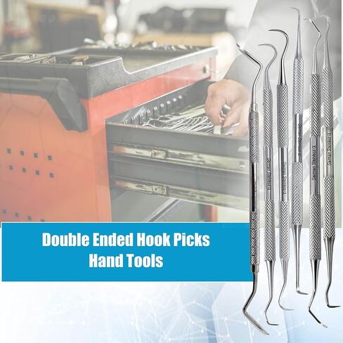 Stainless Steel Precision Micro Probe Set Combo, Straight, Single, Short Double, Long Double, Triple and Hook Tips 5.5 inch- 6.5 inch Overall Length (6) in Saudi Arabia