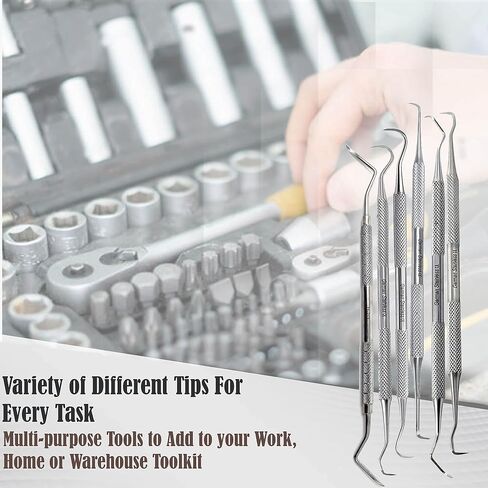 Stainless Steel Precision Micro Probe Set Combo, Straight, Single, Short Double, Long Double, Triple and Hook Tips 5.5 inch- 6.5 inch Overall Length (6) in Saudi Arabia