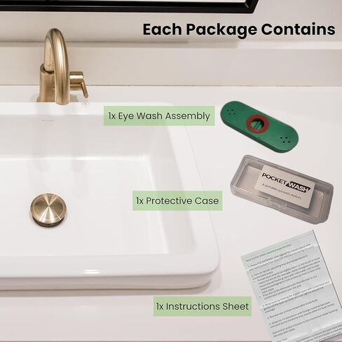Portable Eye Wash Station, Faucet Adapting Emergency First Aid Eye Rinse, Continuous Eye Flush Wash Unit, Compact/Transportable Eye Cleanse Kit and Protective Case in Saudi Arabia