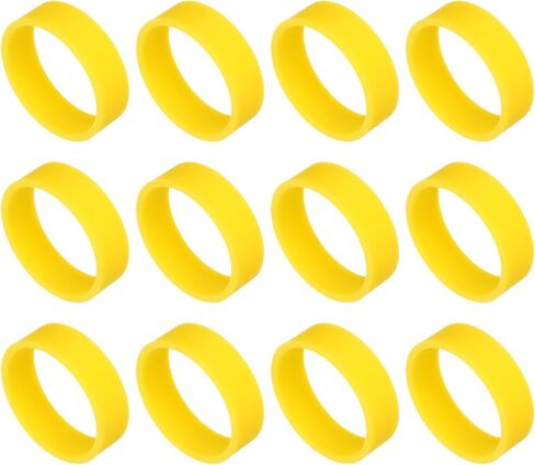 uxcell 12pcs نطاقات مطاطية السيليكون ، 20 مم/0.8 بوصة حلقات حلقات الكابلات يربط نطاقات مرنة قوية غير انزلاق للفائف الغلاف الألياف ، أبيض in Kuwait