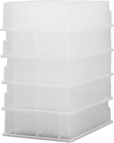 5 Pack Polypropylene Deep Well Storage Plate, Plastic 32mm Height 96 Round Holes Laboratory Deep Well Plate, 96 Well Culture Plate Laboratory Supplies for Scientific Experiments in Saudi Arabia