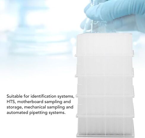 5 Pack Polypropylene Deep Well Storage Plate, Plastic 32mm Height 96 Round Holes Laboratory Deep Well Plate, 96 Well Culture Plate Laboratory Supplies for Scientific Experiments in Saudi Arabia