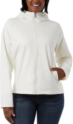32 Degrees Heat Women's Fleeced Line Hooded Full Zip Softshell Jacket (US, Alpha, Large, Regular, Regular, Cream) in Saudi Arabia