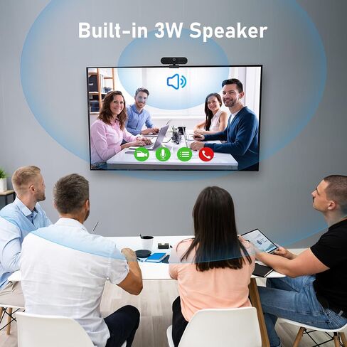 4K Webcam with 2 Microphone, Wide Angle PC Cameras with Mirror & Flip Funtion, Remote, Precise Focus, Privacy Cover, Tripod, Great for Computer, Zoom, OBS, Teams, Laptop, Personal Video Calling in Saudi Arabia