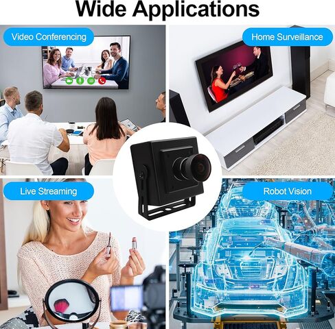 MMlove 5MP USB Camera 1944P HD Webcam 170 Degree Wide Angle Fisheye Lens Plug&Play USB Webcam for Skype/Zoom/FaceTime/Hangouts,PC/Laptop/Raspberry Pi in Saudi Arabia